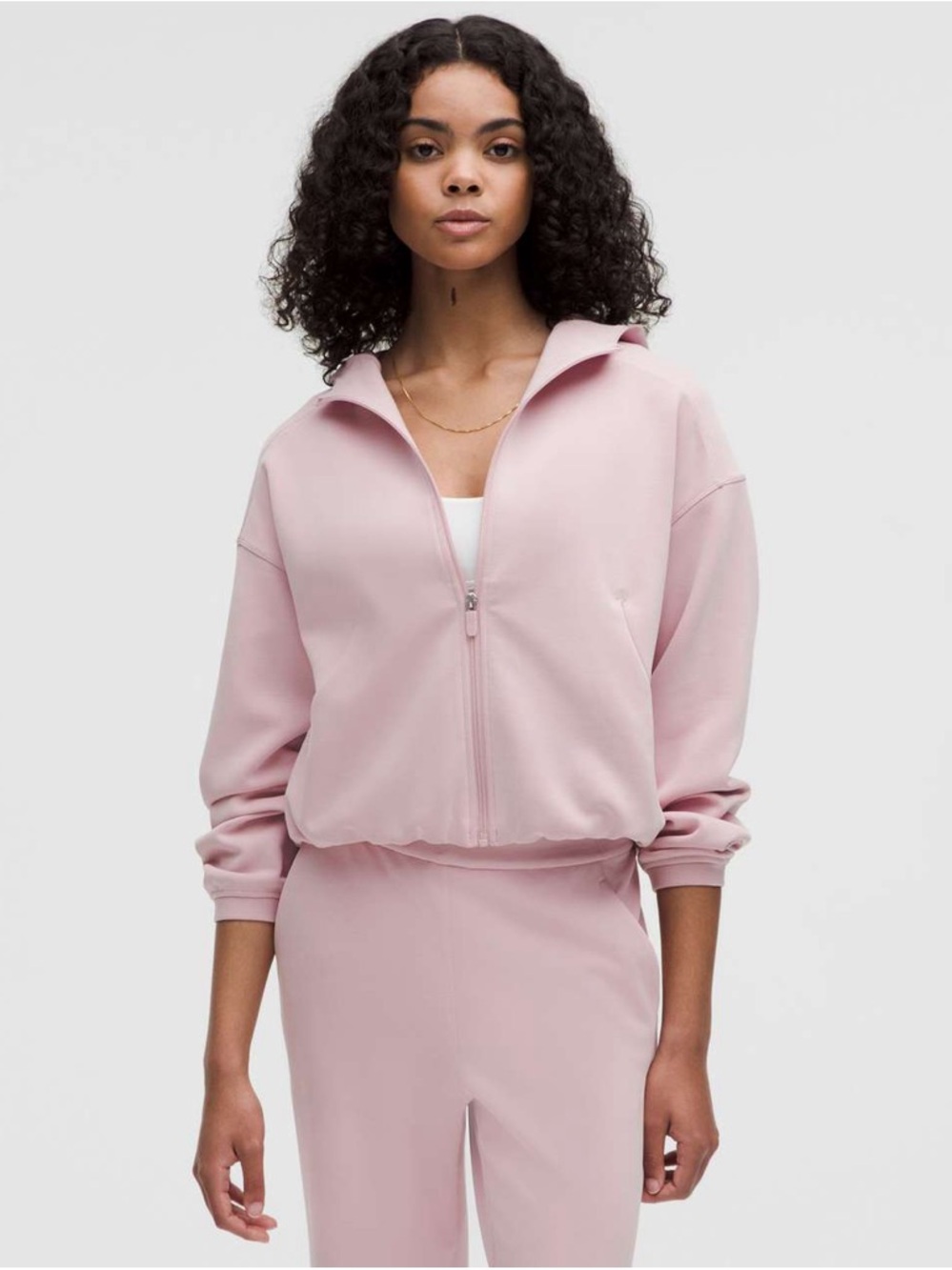 Lululemon Softstreme Full-Zip Hoodie Pink Haze size 8